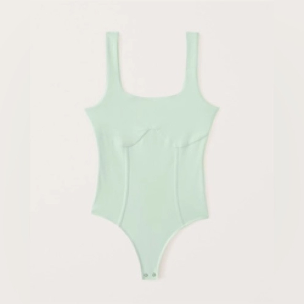 Abercrombie Double Layered Corset Bodysuit - Mint Green